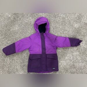 Girls M-5/6 Lands End Purple Winter Coat
